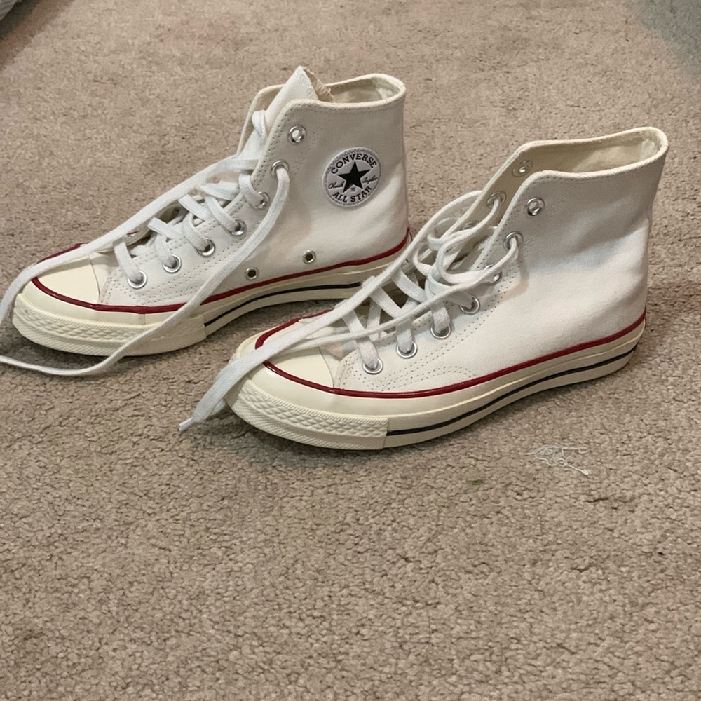 White Converse Chuck Taylor High Tops